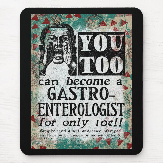 Werden Sie Gastroenterologe Mouse Pad Funny Retro Mousepad (Vorne)