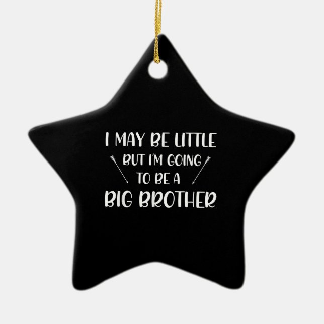 Werden Sie Großbruder Geschenkbrother Keramik Ornament (Vorne)