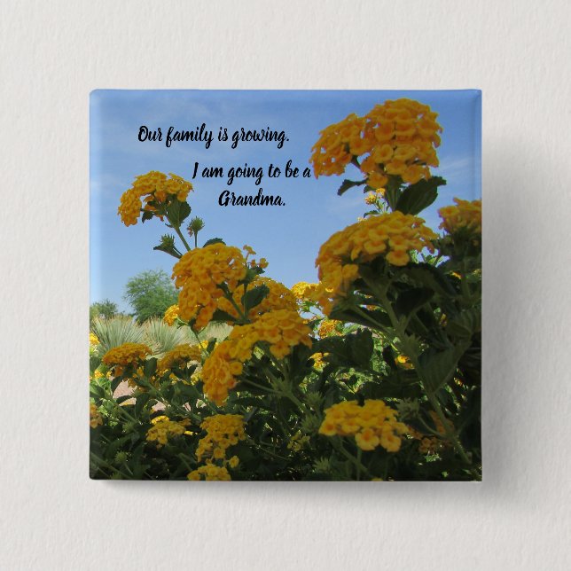 Werden Sie Großeltern der Neuen Kinderankündigung Button (Vorderseite)