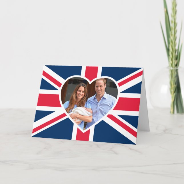 Werden Sie, Kate, Prinz George - britische Flagge Karte (Vorderseite)