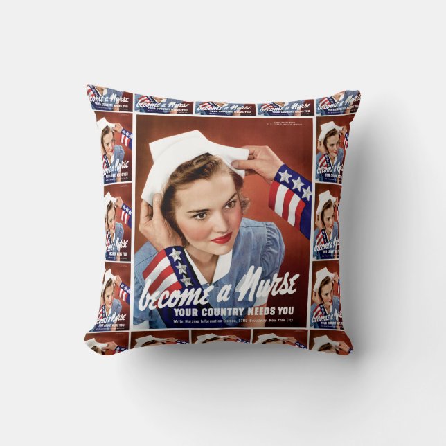 Werden Sie Krankenschwester Kissen (Vorderseite)