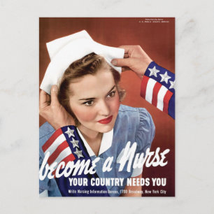 Werden Sie Krankenschwester Postkarte