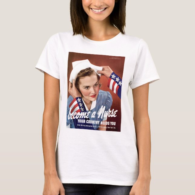 Werden Sie Krankenschwester T-Shirt (Vorderseite)