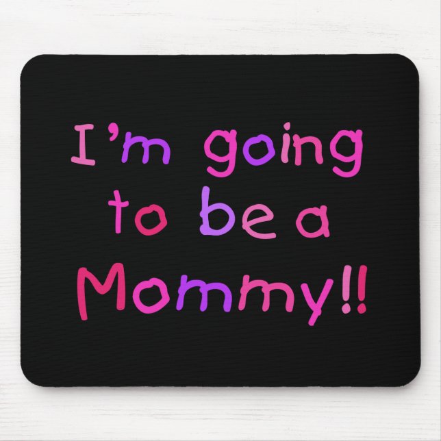 Werden Sie Mami - rosa und Lila Mousepad (Vorne)