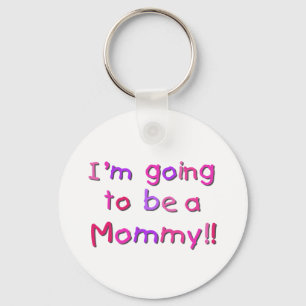 Werden Sie Mami - rosa und Lila Schlüsselanhänger