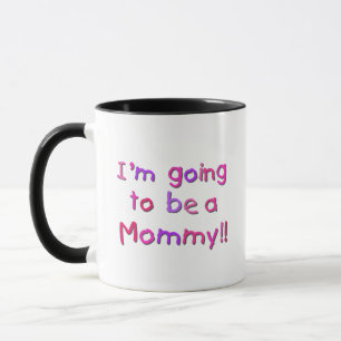 Werden Sie Mami - rosa und Lila Tasse