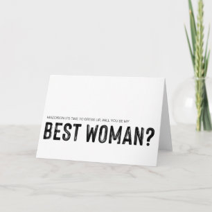 Werden Sie mein bester weiblicher Brautparty sein? Karte