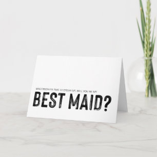 Werden Sie mein bestes Maid-Brautparty anfordern Karte