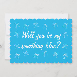 Werden Sie mein blauer Vorschlag für Bridesmaid se Einladung