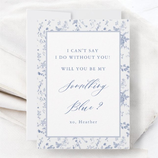 Werden Sie mein "Blue Bridesmaid"-Vorschlag sein? Einladung (Von Creator hochgeladen)