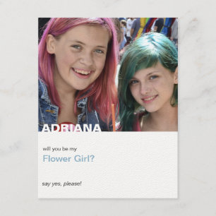 Werden Sie mein Blumenmädchen einfaches modernes F Einladung