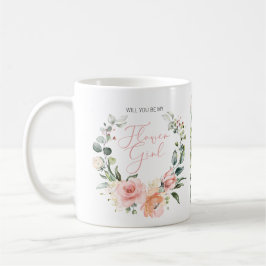 Werden Sie mein Blumenmädchen Pink Blumenschrift s Kaffeetasse