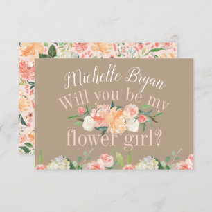 Werden Sie mein Blütenmädchen Frühlingsblütenblüte Einladung