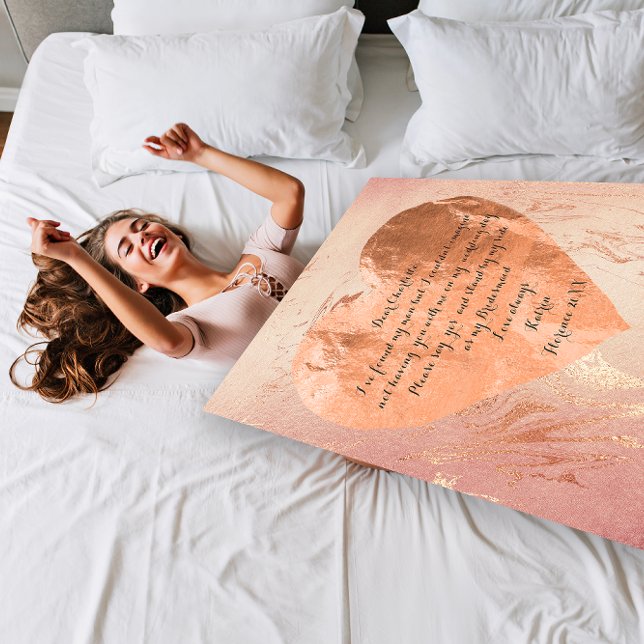 Werden Sie mein Bridesmädchen rosa Brush-Herz sein Einladung (Will You Be My Bridesmaid Pink Rose Brush Heart Invitation)