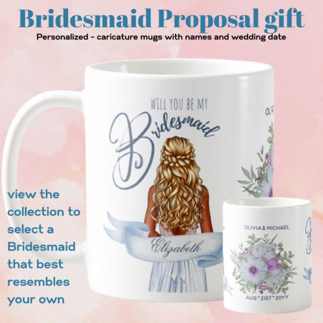 Werden Sie mein BRIDESMAID Blond Haair Vorschlag N Kaffeetasse (Von Creator hochgeladen)