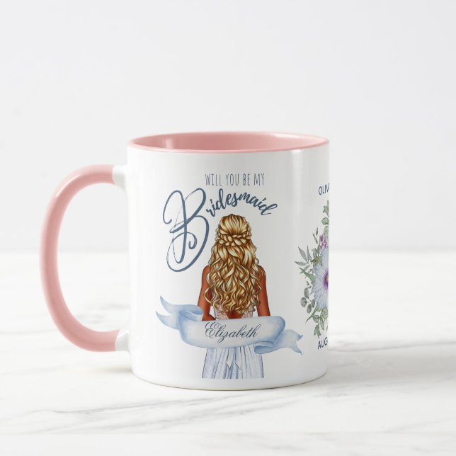 Werden Sie mein BRIDESMAID Blond Haair Vorschlag N Tasse (Links)