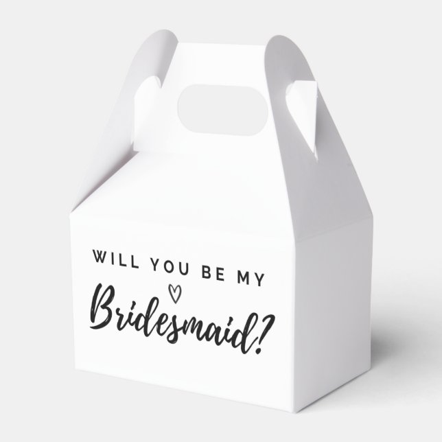 Werden Sie mein Bridesmaid-Gastgeschenk sein? Geschenkschachtel (Vorderseite)