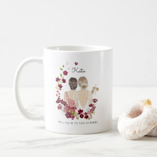 Werden Sie mein Bridesmaid/mein Vorschlag zur Trau Kaffeetasse