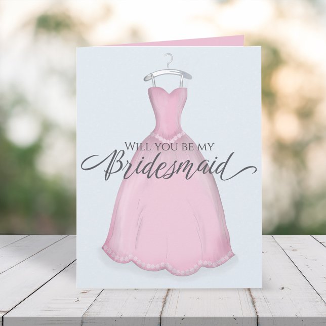 Werden Sie mein Bridesmaid Niedliches Vintages ros Karte (Von Creator hochgeladen)