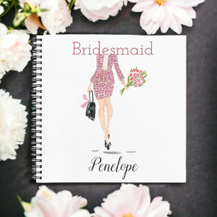 Werden Sie mein Bridesmaid-Vorschlag Fashion Chic  Notizbuch