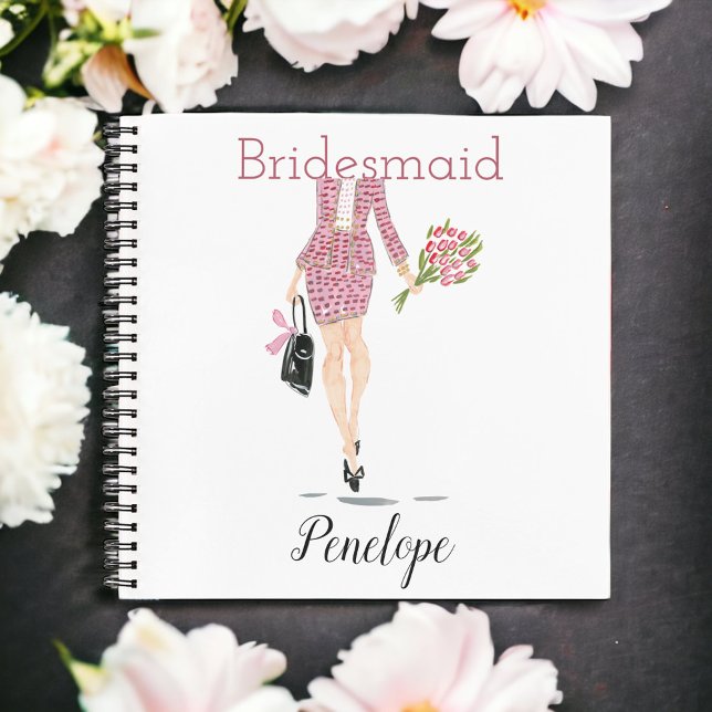 Werden Sie mein Bridesmaid-Vorschlag Fashion Chic  Notizbuch (Von Creator hochgeladen)