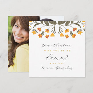 Werden Sie mein Dama Vorschlag Quinceanera Foto? Einladung