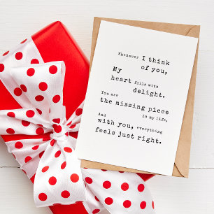 Werden Sie mein - einzigartiges Puzzle-Liebe-Zitat Karte