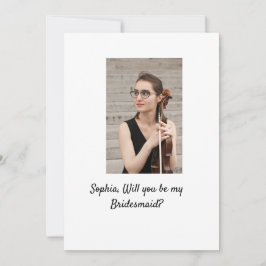 Werden Sie mein Foto Bridesmaid elegante moderne Einladung