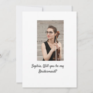 Werden Sie mein Foto Bridesmaid elegante moderne Einladung