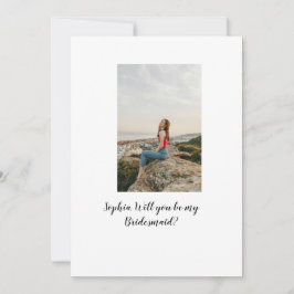 Werden Sie mein Foto Bridesmaid elegante moderne Einladung