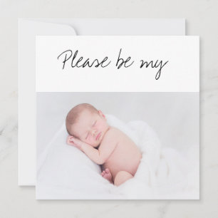 Werden Sie mein Foto für das Baby My God Parent se Karte