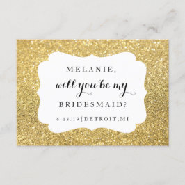 Werden Sie mein Hochzeitstag-Glam des Bridesmaid-G Einladung