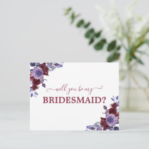 Werden Sie mein Mädchen sein, das Lila Flora hat? Postkarte