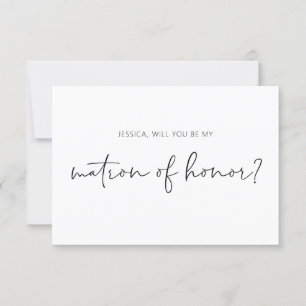 Werden Sie mein Matron der Honorarvorschlage-Karte Einladung