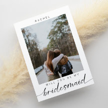 Werden Sie mein Minimalistisches Foto von Bridesma