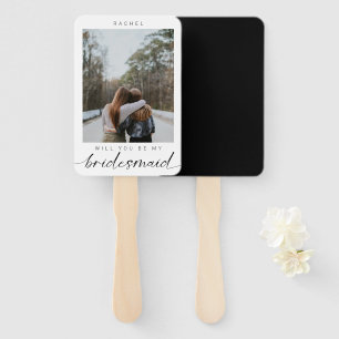Werden Sie mein Minimalistisches Foto von Bridesma Fächer