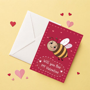 Werden Sie mein Niedlicher Valentine-Valentinstag Feiertagskarte