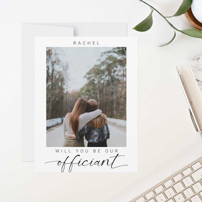 Werden Sie mein offizielles Minimal Foto Modernes  Postkarte (Von Creator hochgeladen)