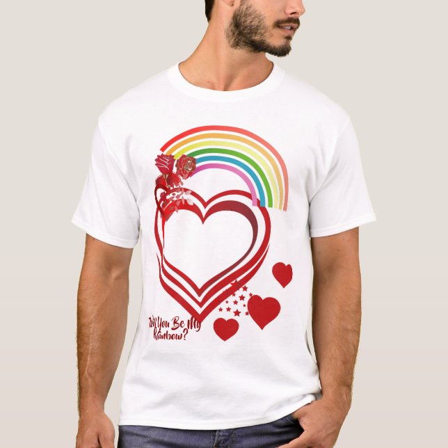 Werden Sie mein Regenbogenwald sein, mein Herz T-Shirt (Vorderseite)