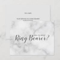 Werden Sie mein Ringträger sein? Elegant Marble Sc