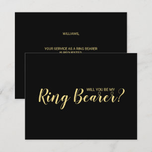 Werden Sie mein Ringträger sein? Eleganter Vorschl Einladung