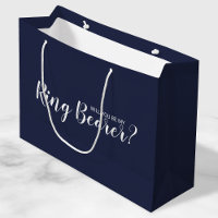 Werden Sie mein Ringträger sein? Modern Navy Blue