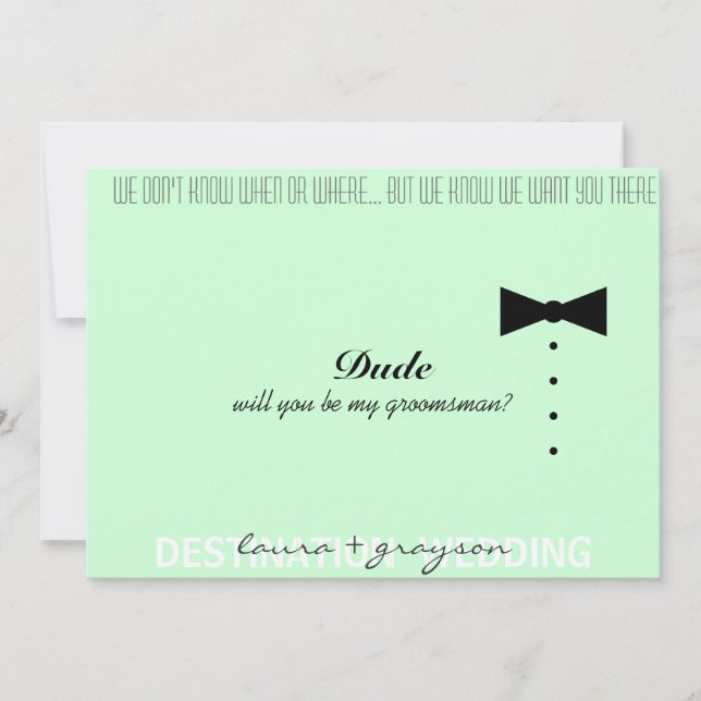 Werden Sie mein______ sein? Einladung (Vorderseite)