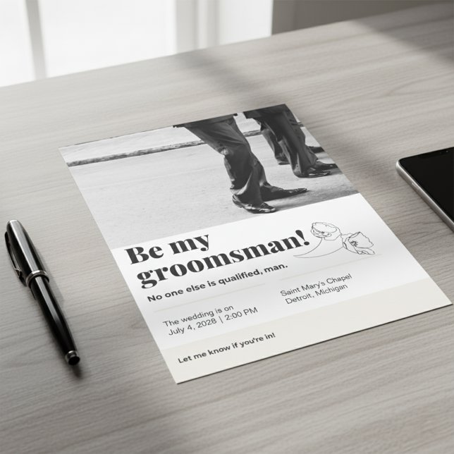 Werden Sie mein Trauzeuge 8,5" x 11" Papierblatt s (Will You Be My Groomsman 8.5" x 11" Paper Sheet)