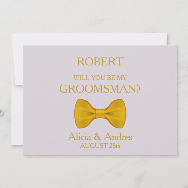 Werden Sie mein Trauzeuge mit der Einladung von Go (Vorderseite)