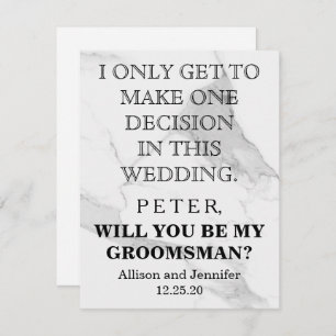 Werden Sie mein Trauzeuge sein?Personalisiert Einladung