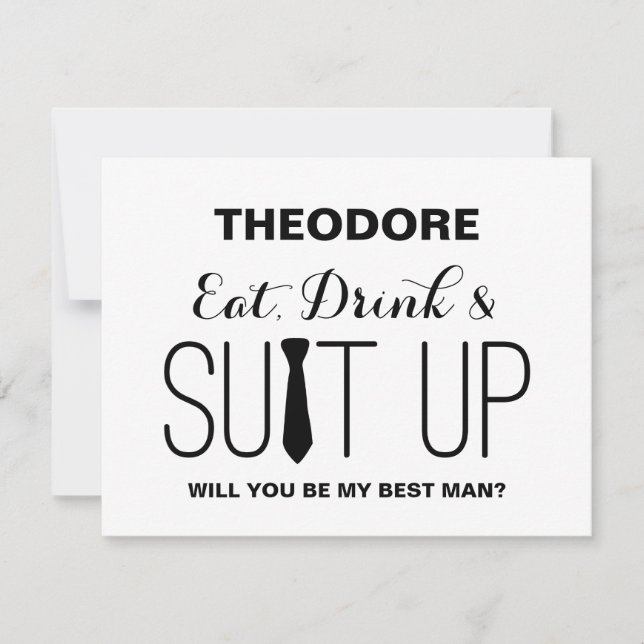 Werden Sie mein Trauzeuge sein? | Trauzeuge Einladung (Vorderseite)