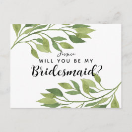 Werden Sie mein überhängendes Grünblatt auf der Po Einladungspostkarte