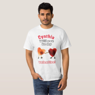 Werden Sie mein Valentin sein? Herren T-Shirt