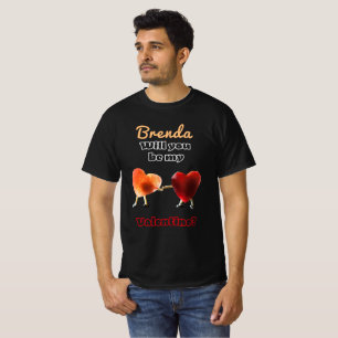 Werden Sie mein Valentin sein? Herren T-Shirt